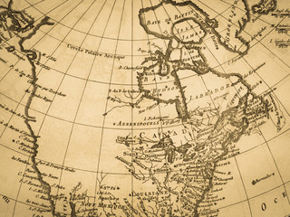 古地図　北米大陸