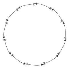 Circle monogram frames isolted on white