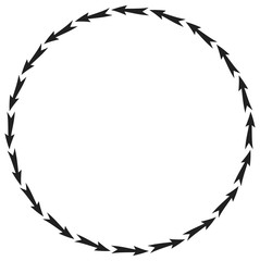 Circle monogram frames isolted on white