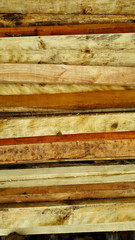 Carpentry. Wood planks