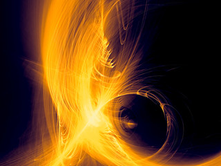Beautiful flame and fire  like abstract cosmic render