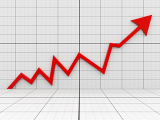 3d rendering business graph and documents