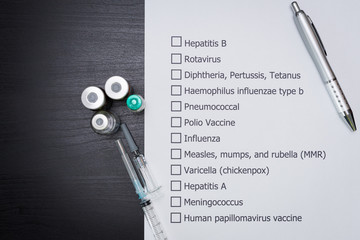 Doctor are checking patient's Vaccination schedule.