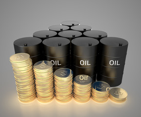 The concept of falling oil prices. Slamming the bubble of shale oil. shale oil.