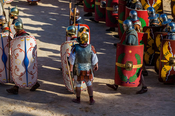 Reconstitution de jeux romains.
