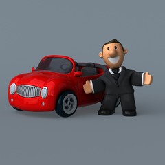 Cartoon businessman - 3D Illustration