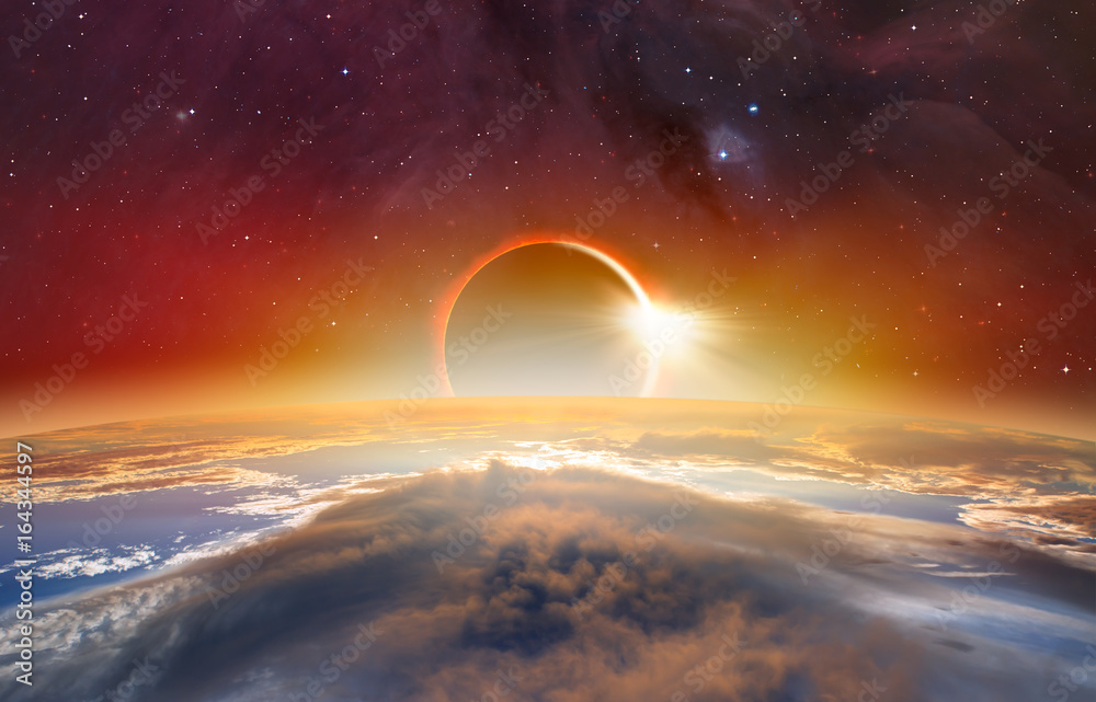 Aufkleber solar eclipse 