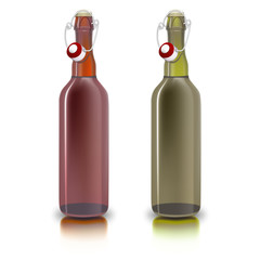 Glass Bale Wire Bottles. Blank glass beer bottle Mock-Up. Isolated on white background.
Swing top glass bottles are stylish products for storing a variety of beverages and oils. 