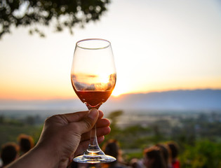 Glass of red wine