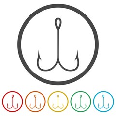 Hook icons set - vector Illustration 