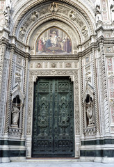 Obraz premium Views of neighborhoods, monuments, streets and the Duomo. Tourist sites of Florence, Italy