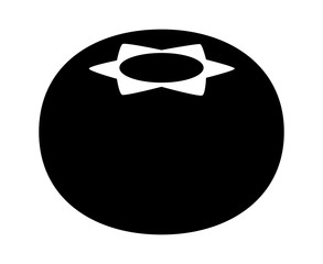 Single blueberry fruit flat vector icon for food apps and websites