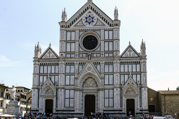 Views of neighborhoods, monuments, streets and the Duomo. Tourist sites of Florence, Italy