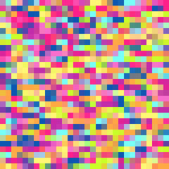Seamless multicolored bright pattern of small squares. Background for the design of the surface. Abstract geometric wallpaper.