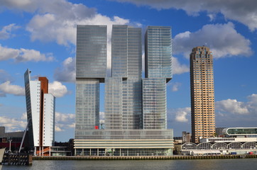 Naklejka premium Skyline of Rotterdam