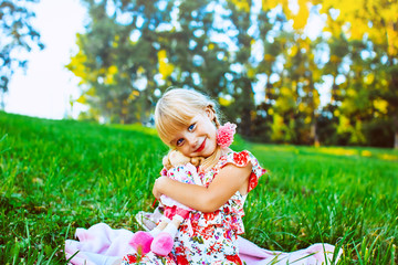 Little girl enjoys the outdoors