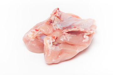 Raw chicken breast on light background