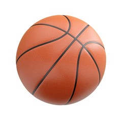 3D rendering basketball ball isolated on white background