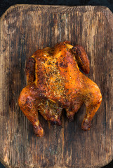 Roasted spatchcock poussin
