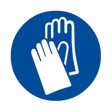 Safety sign hand protection