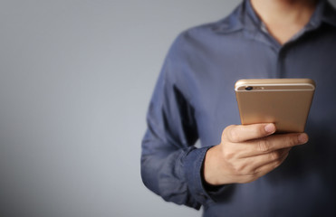 Touch screen smartphone in hand