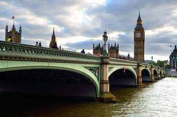 Fototapeta na wymiar Big Ben and Houses of Parliament, London, UK..