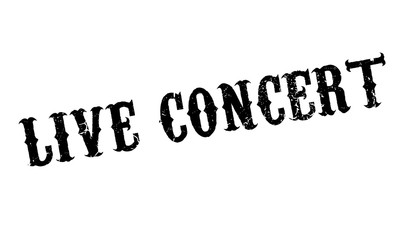 Live Concert rubber stamp. Grunge design with dust scratches. Effects can be easily removed for a clean, crisp look. Color is easily changed.