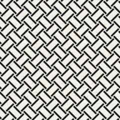 Crosshatch vector seamless geometric pattern. Crossed graphic rectangles background. Checkered motif. Seamless black and white texture of crosshatched lines. Trellis simple fabric print.