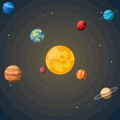 Fototapeta na wymiar colorful background of the solar system