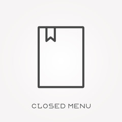 Line icon closed menu