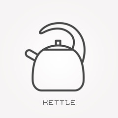 Line icon kettle