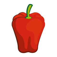 pepper icon over white background colorful design vector illustration