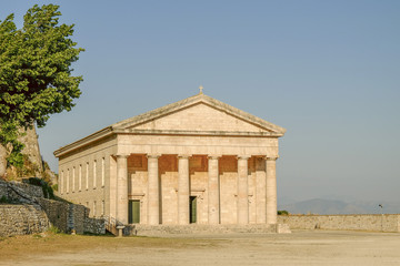 Fototapeta premium KERKYRA, CORFU, GRECE - St. George's Church in the Old Fortress.