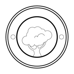 seal stamp with broccoli icon over white background vector illustration