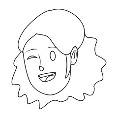 female head avatar cartoon people