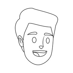 Obraz na płótnie Canvas male head person cartoon avatar image