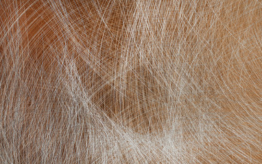 Abstract copper plate with scratches.