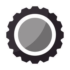 gear wheel icon over white background vector illustration