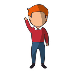 avatar man icon over white background vector illustration