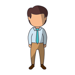 avatar businessman icon over white background colorful design vector illustration