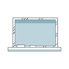 empty school chalkboard texture frame with chalk and eraser