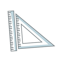 ruler and triangle ruler measure geometry elements