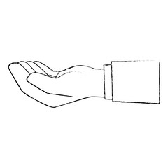 hand icon over white background vector illustration