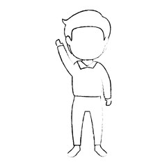 avatar man icon over white background vector illustration