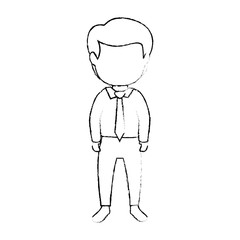 avatar businessman icon over white background vector illustration