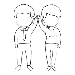 businessman and woman icon over white background vector illustration