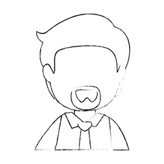 avatar businessman icon over white background vector illustration