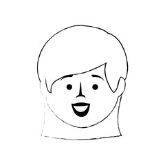 Obraz na płótnie Canvas cartoon happy woman icon over white background vector illustration