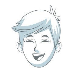 Obraz na płótnie Canvas smiling young boy student avatar people
