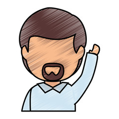 avatar businessman icon over white background colorful design vector illustration